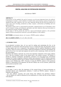 PROCEEDINGS OF THE 6th INTERNATIONAL MANAGEMENT