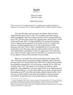 Haiti - Stanford University