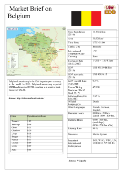 Market Brief on Belgium - Sri Lanka Exports Development Board