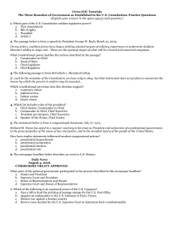 Three Branches Questions and Notes