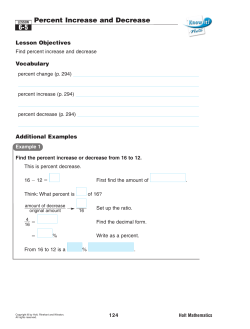 Percent Increase and Decrease 6-5
