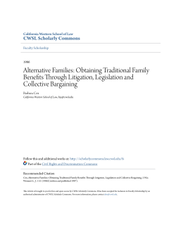 Alternative Families: Obtaining Traditional Family Benefits Through
