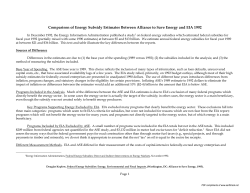 Comparison of Energy Subsidy Estimates Between Alliance to Save