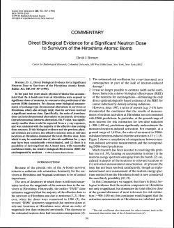 COMMENTARY Direct Biological Evidence for a Significant Neutron