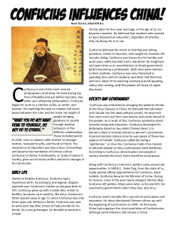 Confucius Influences China