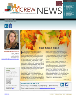 September | October 2016 Newsletter