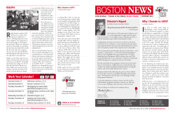 Donor Newsletter 2014 - Little Brothers &ndash; Boston Chapter