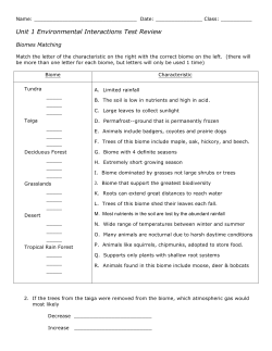 Unit 1 Environmental Interactions Test Review