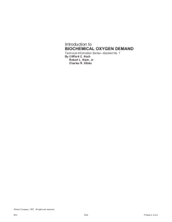 biochemical oxygen demand