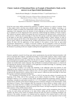 Cluster Analysis of Educational Data: an Example of Quantitative