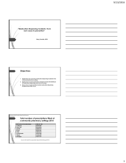 Handout - Michigan Pharmacists Association
