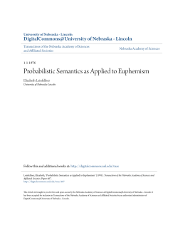 Probabilistic Semantics as Applied to Euphemism