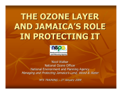 the ozone layer and jamaica`s role in protecting it