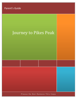 Journey to Pikes Peak - Colorado Springs Pioneers Museum