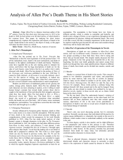 Analysis of Allen Poe`s Death Theme in His Short