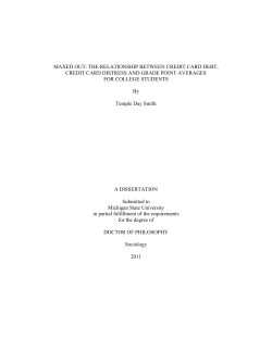 maxed out: the relationship between credit card debt, credit card