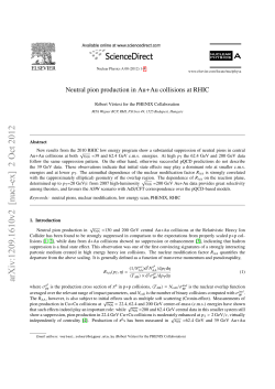 Neutral pion production in Au+ Au collisions at RHIC