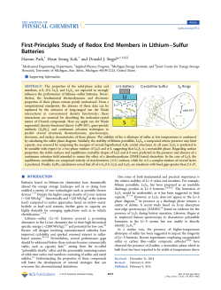 First-Principles Study of Redox End Members in Lithium&ndash;Sulfur