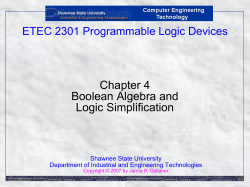 Chapter 4 Boolean Algebra and Logic Simplification