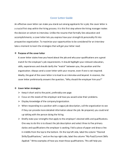 MSW Cover Letter Guide