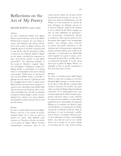 Reflections on the Art of My Poetry