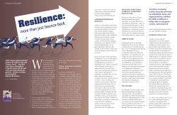 Achieving an organisational culture of resilience beyond `bounce