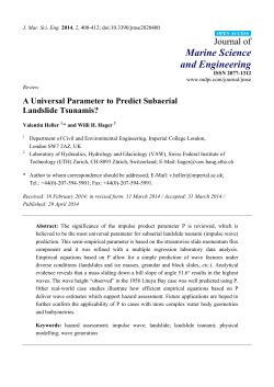A Universal Parameter to Predict Subaerial Landslide Tsunamis