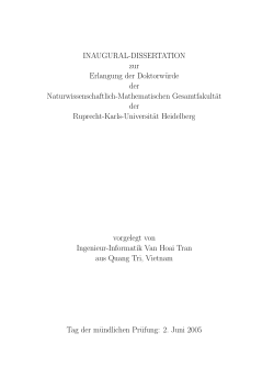INAUGURAL-DISSERTATION zur Erlangung der Doktorw&uuml;rde der