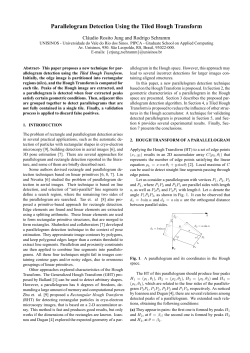 Parallelogram Detection Using the Tiled Hough - Inf