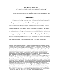 A Perspective on Intellectual Property in the Information Age