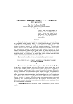 postmodern narrative elements in cervantes s don quixote
