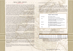 INcA c. 1300 &ndash; 1545 CE ARMy SElEctiON