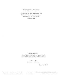 Decline and Fall of the Spanish Merchants at Buenos Aires: Marc&oacute;