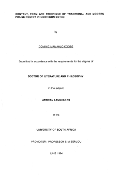 CONTENT, FORM AND TECHNIQUE OF TRADITIONAL AND