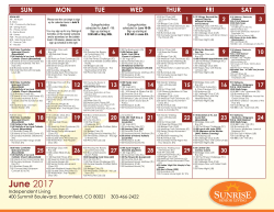SUN MON TUE WED THUR FRI SAT April