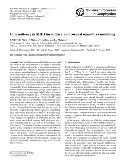 Intermittency in MHD turbulence and coronal nanoflares modelling
