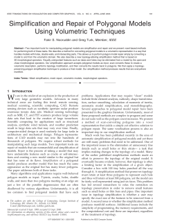 Simplification and repair of polygonal models using volumetric