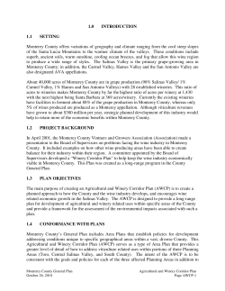 Agricultural and Winery Corridor Plan
