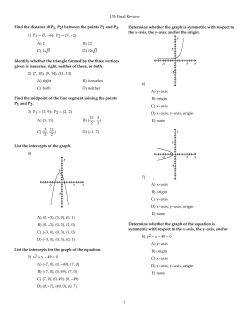 Math 135 Study Guide