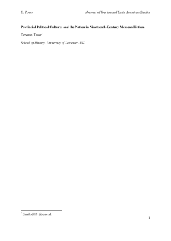 D. Toner Journal of Iberian and Latin American Studies 1 Provincial