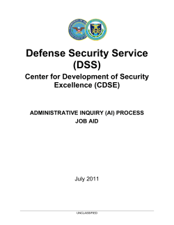 Administrative Inquiry (AI) Process Job Aid