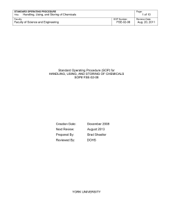 Handeling, Using and Storing Chemicals