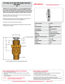 3P 3-Way 10-32 UNF PIPE Single Push But