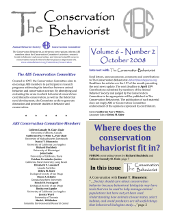 The Conservation Behavioris