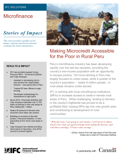 Making Microcredit Accessible for the Poor in Rural Peru