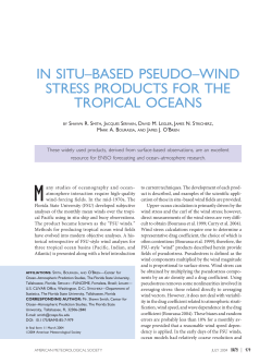 In Situ&ndash;Based Pseudo&ndash;Wind Stress Products for the Tropical Oceans