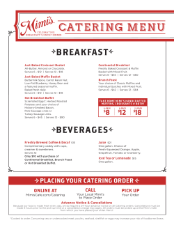 catering menu
