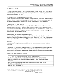 Landscaping and Buffering