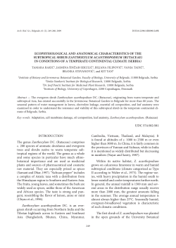 ecophysiological and anatomical