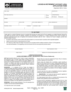 Locked-In Retirement Account (LIRA)